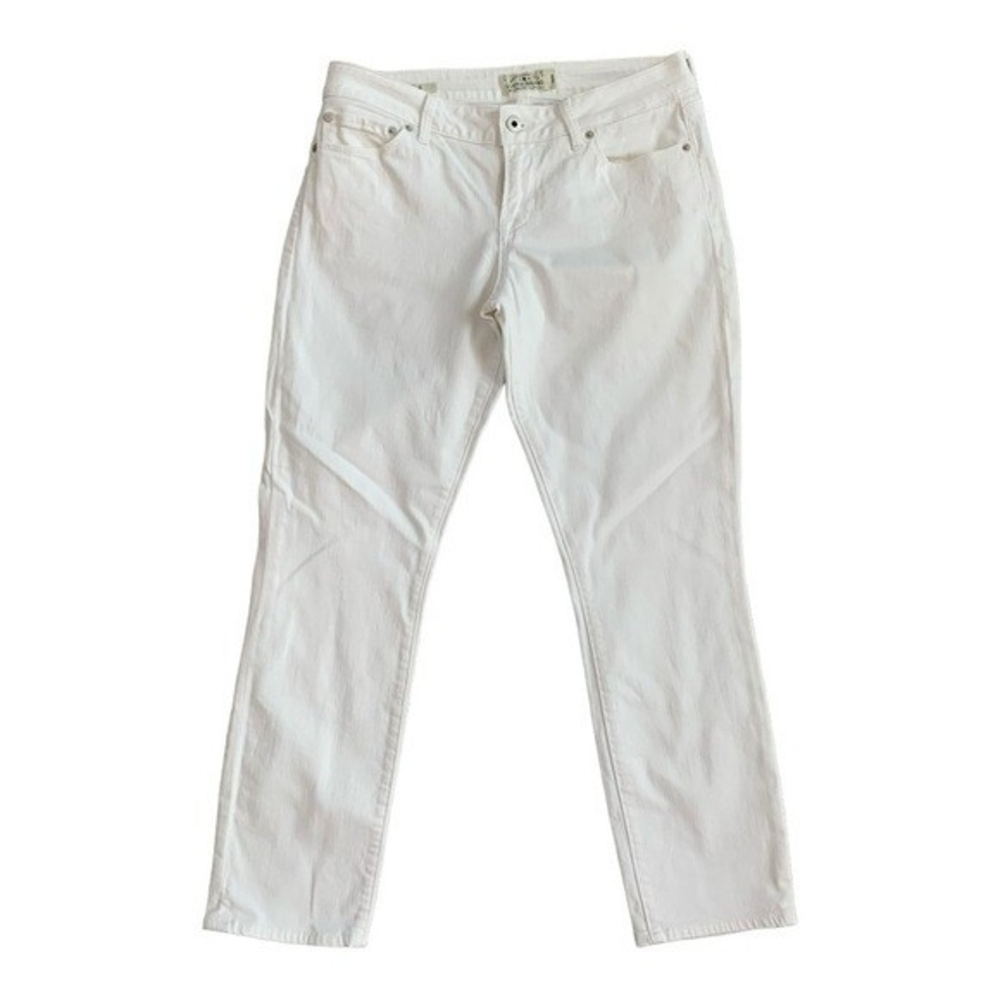 Lucky Brand Lolita White Cotton Denim Straight Fit Capri Jeans Womens Sz 8/29 VG - Picture 6 of 10